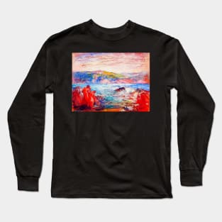 "Marine Landscape" by Michel Simonidy (1900) TECHNICOLOR REMASTERED Long Sleeve T-Shirt